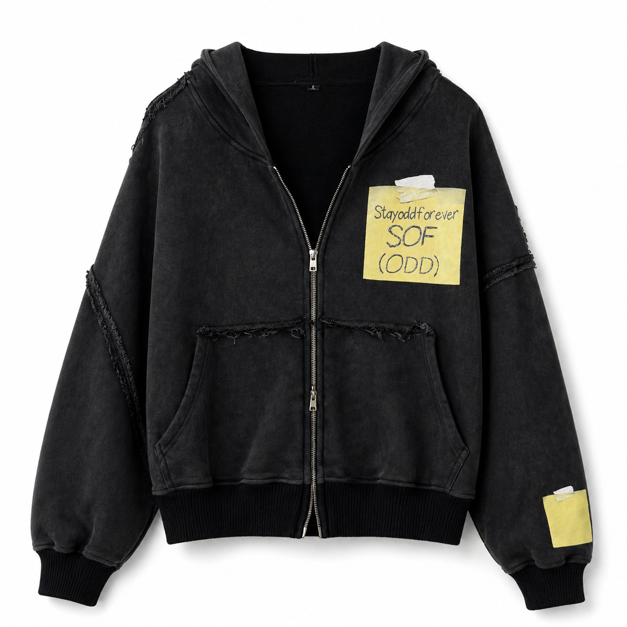 “Sticky Note” Zip up