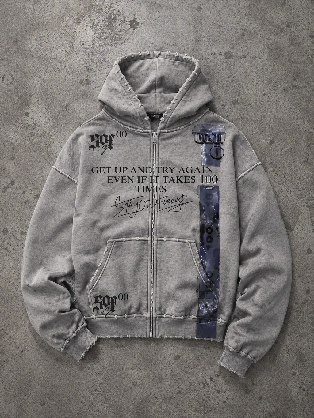 Try Again Zip-Up Hoodie